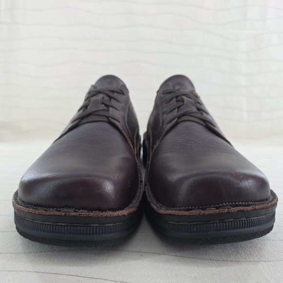 NAOT Mens Olaf Lace‑Up Dark Brown Leather Shoes Made in Israel Size 13 US/ 46 EU